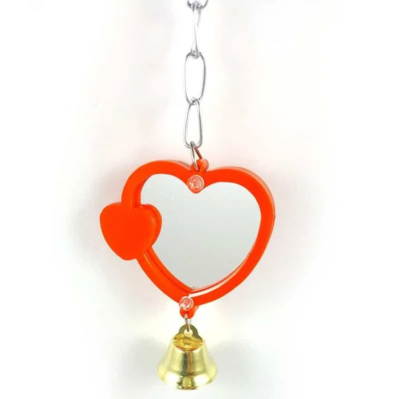 Heart Shaped Mirror for Birds