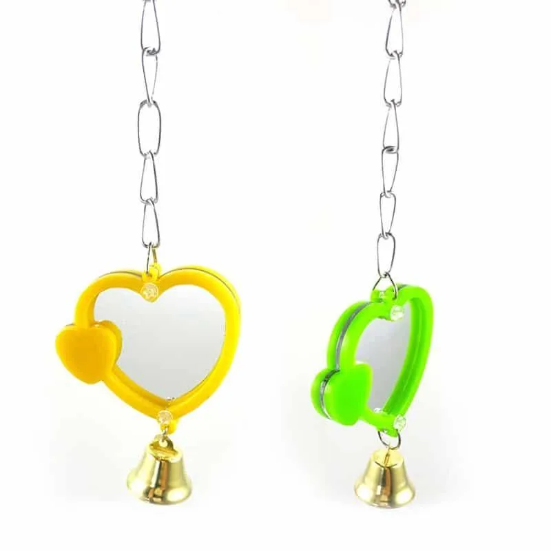 Heart Shaped Mirror for Birds