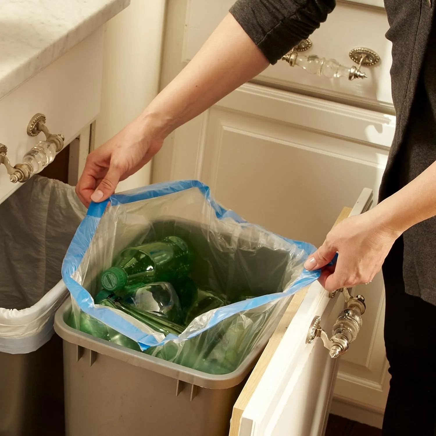 Hefty Clear Trash Bags, Clear, 13 Gallon, 60 Count