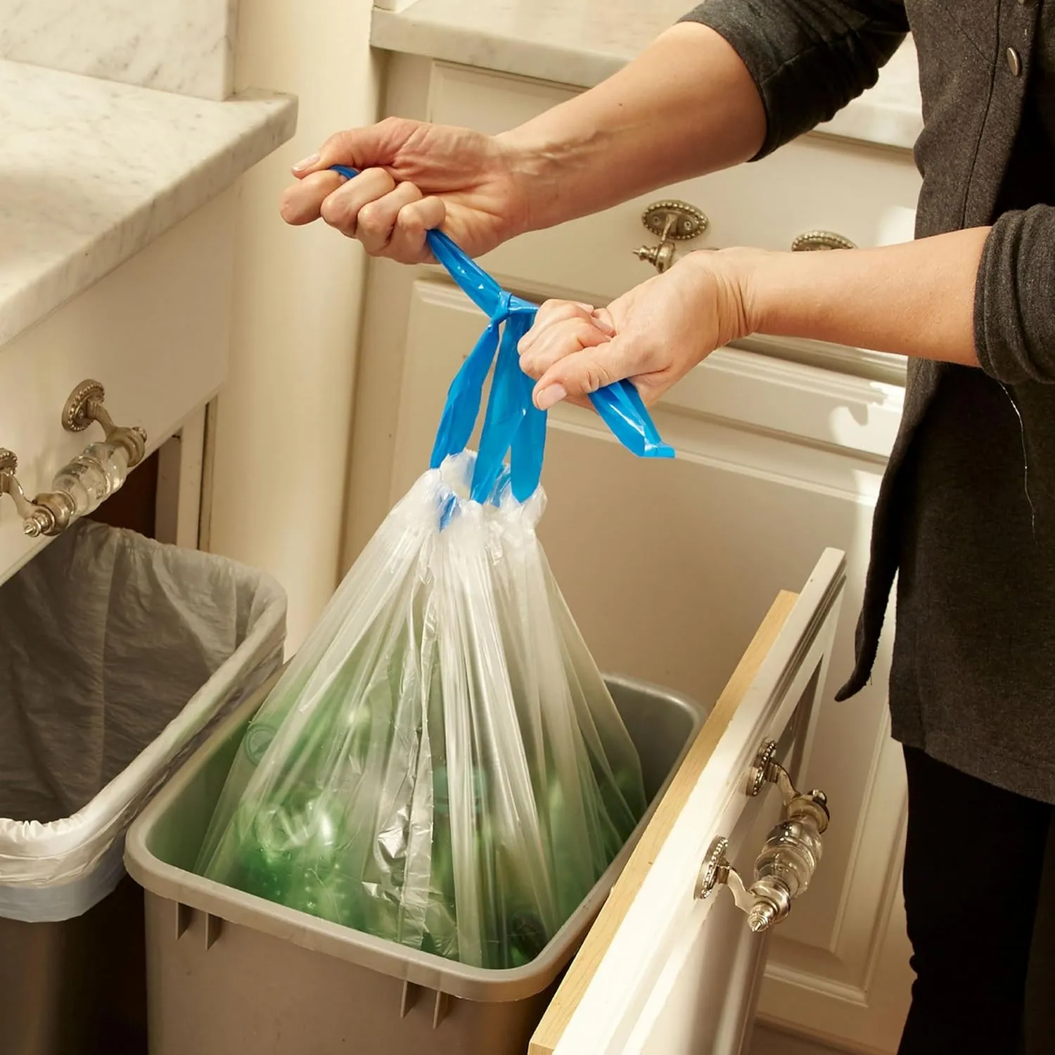 Hefty Clear Trash Bags, Clear, 13 Gallon, 60 Count
