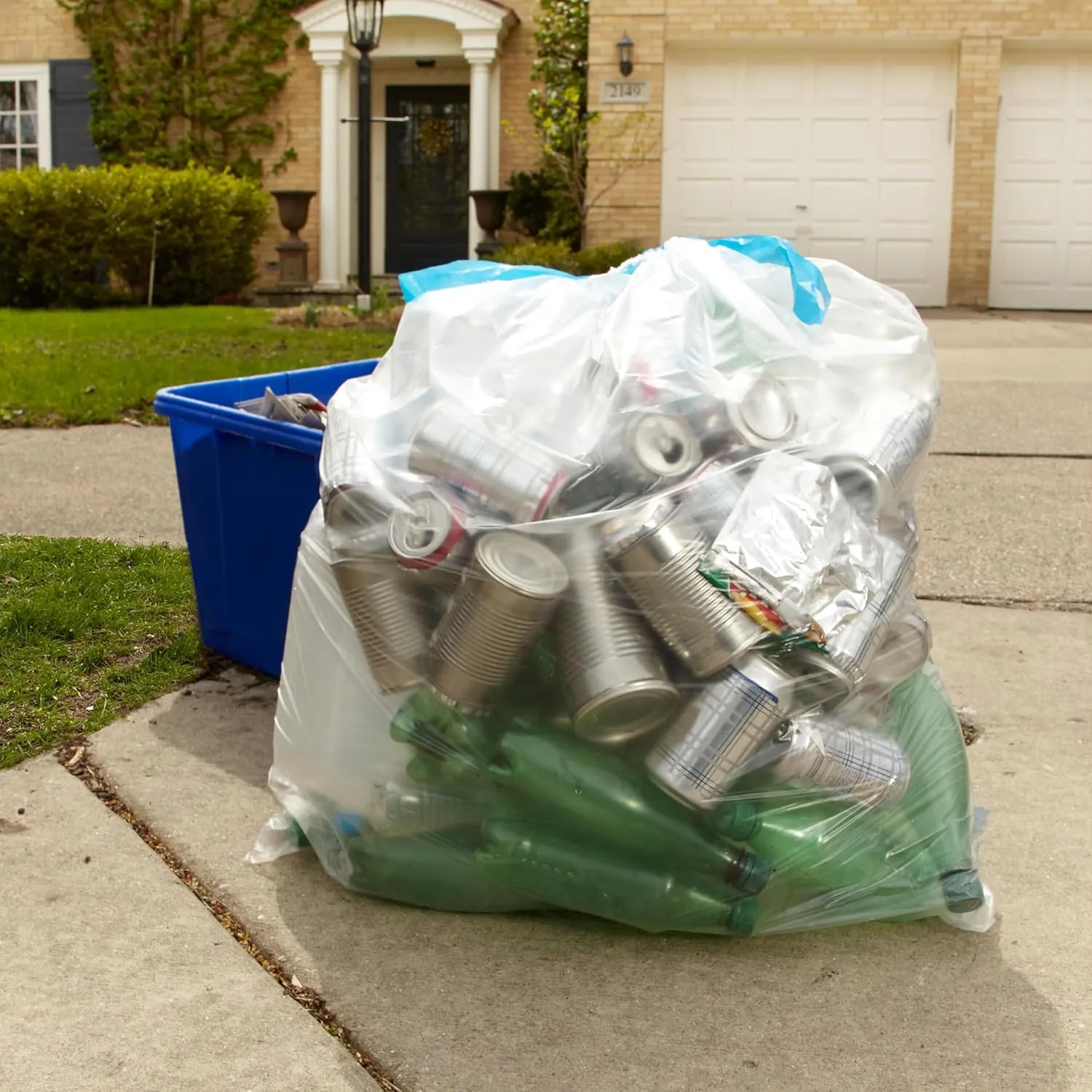 Hefty Clear Trash Bags, Clear, 13 Gallon, 60 Count