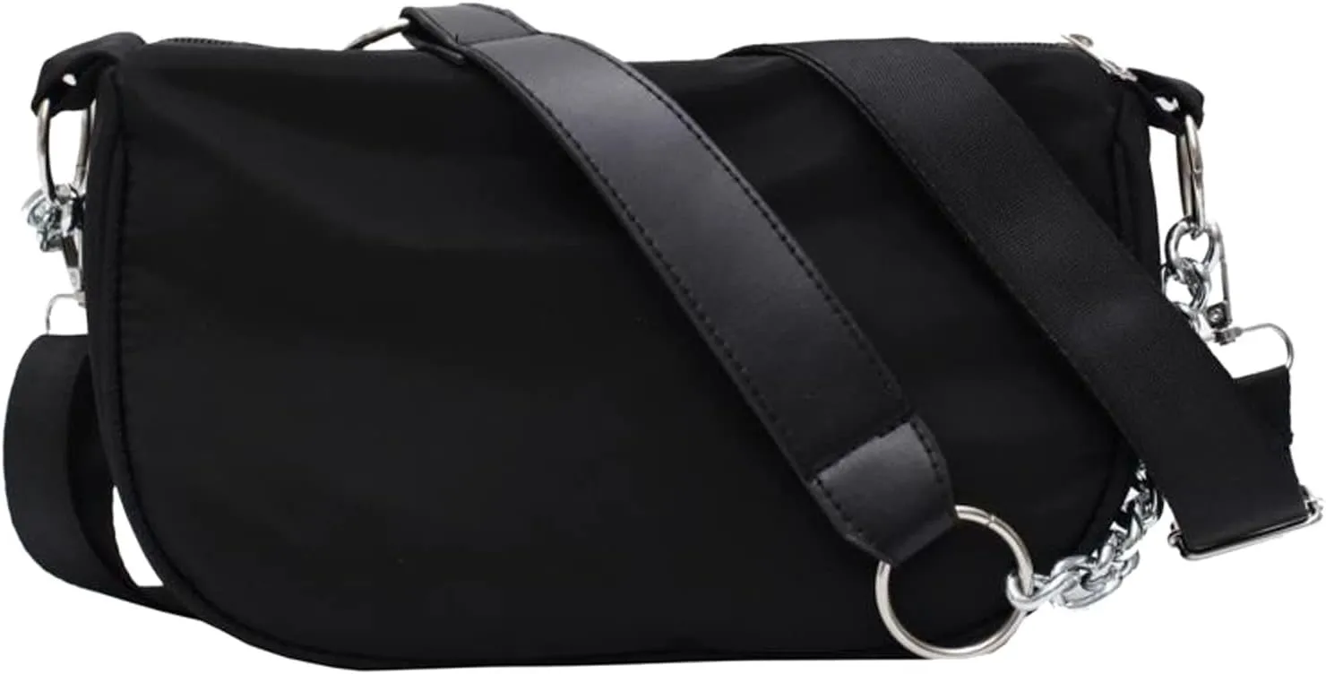 Hobo Crossbody Bags for Women Stadium Crossbody Messenger Bags for Concerts Sporting Events Summer Mini Gym Bag(Black)