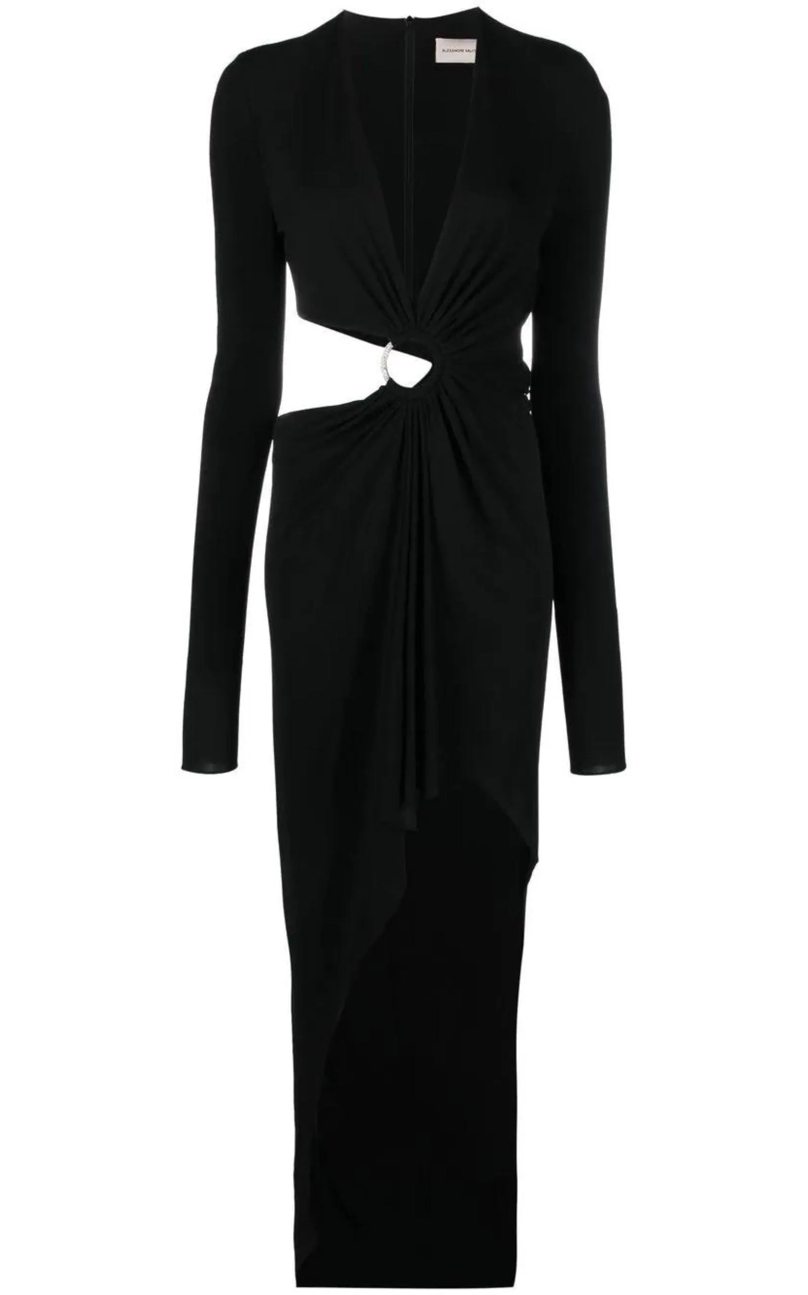 Hoop-detail Cut-out Asymmetric Dress