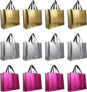 IMIKEYA 12pcs Assorted Color Non Woven present Storage Bags Grocery Pouches for Clothing Cosmetics Daily Essentials for Birthdays Special Occasions