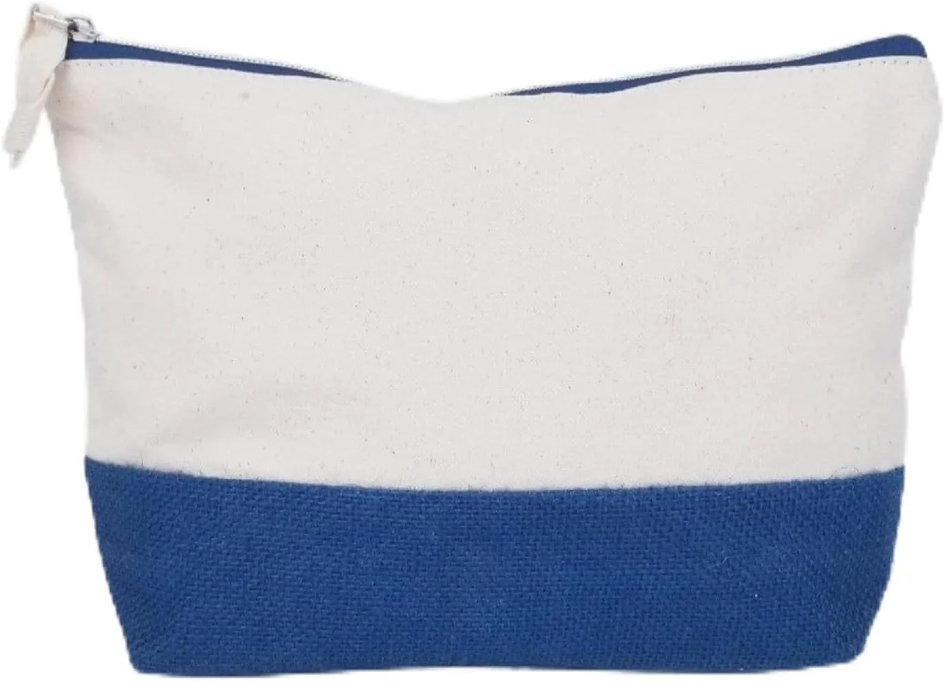 Jute Canvas Pouch, Multipurpose Travel Pouch, Cosmetics, Pencils/Pens, Storage (Jean)