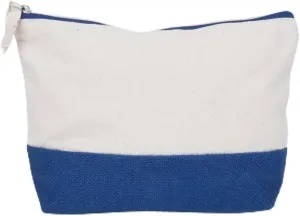 Jute Canvas Pouch, Multipurpose Travel Pouch, Cosmetics, Pencils/Pens, Storage (Jean)