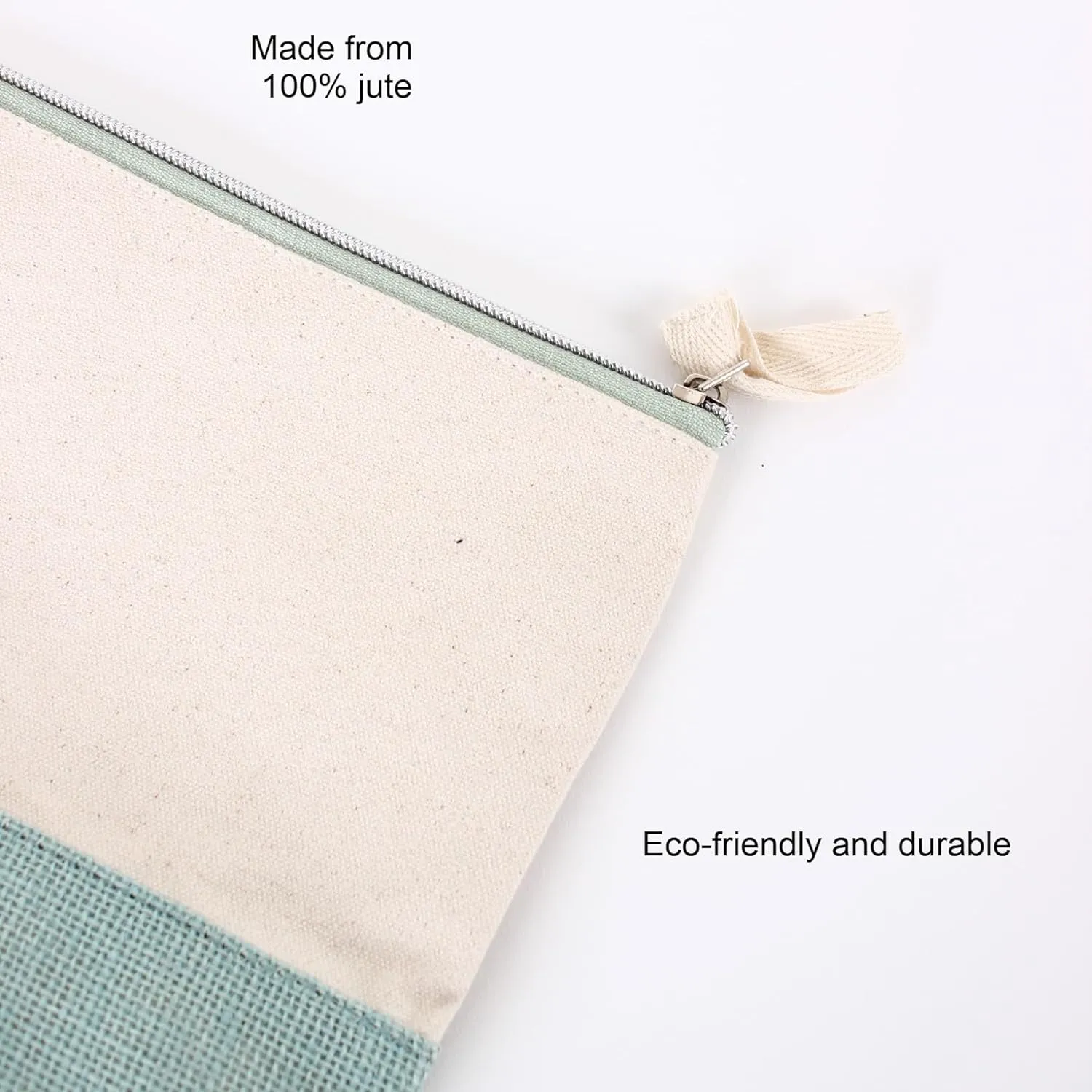 Jute Canvas Pouch, Multipurpose Travel Pouch, Cosmetics, Pencils/Pens, Storage (Royal Blue)