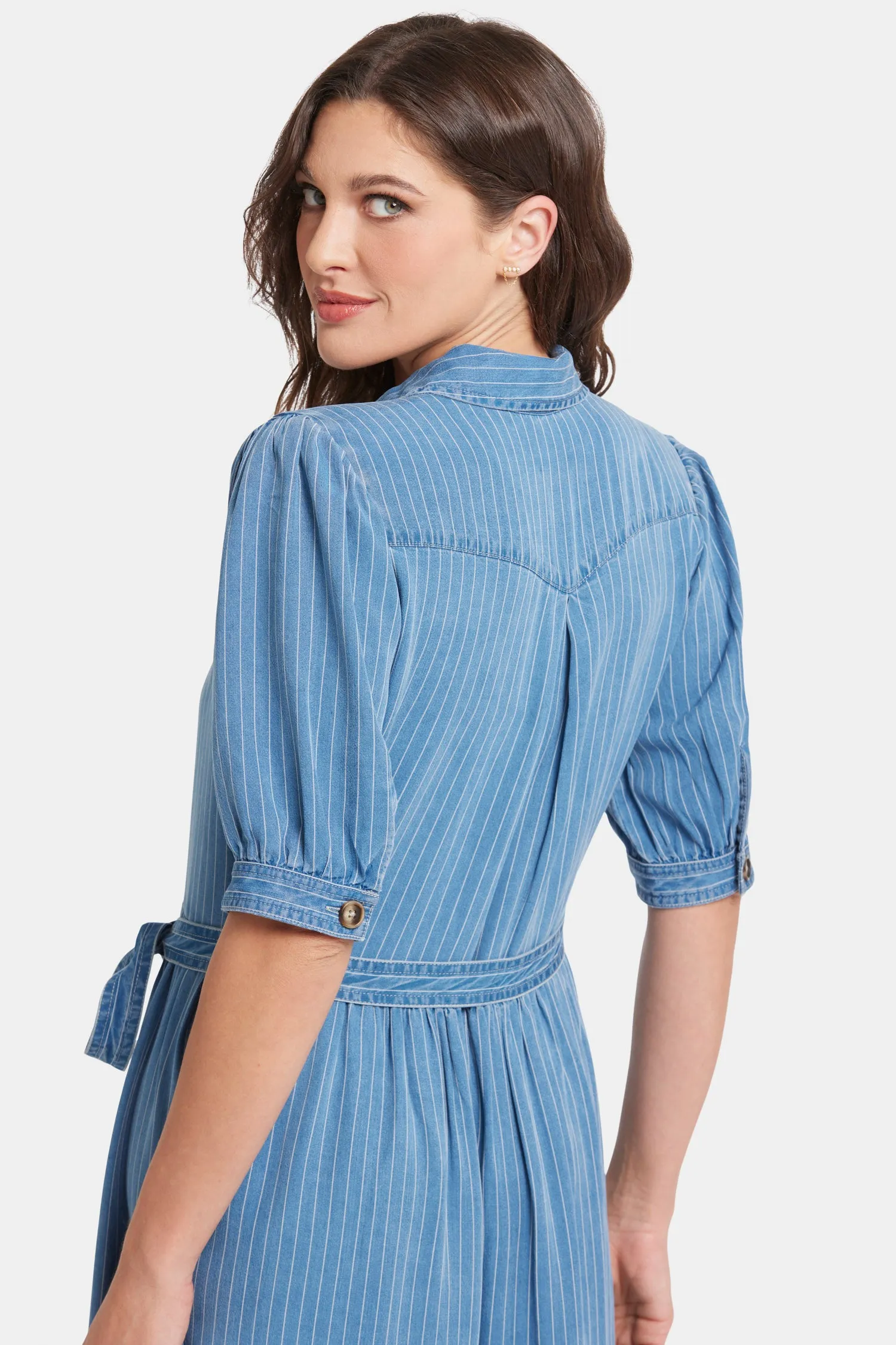 Kate Ruffle Dress  - Light Marine