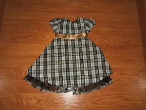 Kidture Dress 99% Polyester 1% Lurex Female Kids 4T Multi-Color Plaids & Checks -- New No Tags