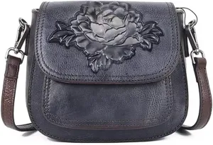 Ladies Shoulder Bags Vintage Saddle Bags Ladies Messenger Bags Hand Embossed crossbody
