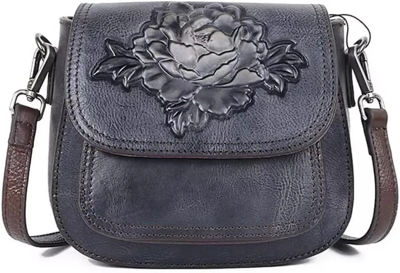 Ladies Shoulder Bags Vintage Saddle Bags Ladies Messenger Bags Hand Embossed crossbody