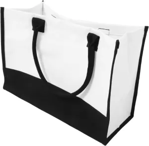 Large Capacity Women Canvas Tote Bag Aesthetic Shoulder Bag for Shopping Letter Design Versatile Beach and Everyday Use Handbag