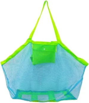 Large Mesh Beach Bag, Lightweight Mesh Beach Tote Reusable Ladies Shopping Bag with Inner Pocket, Travel Necessity, Green