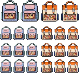 Lati Cute Goodie Kids Gift Bags - 20PCS Large Plastic Reusable Prefilled Goodie Bulk Party Favors Bags with Handles for Return Gift Kids Birthday,Snack,Candy,Party and Classroom Favorand Bags