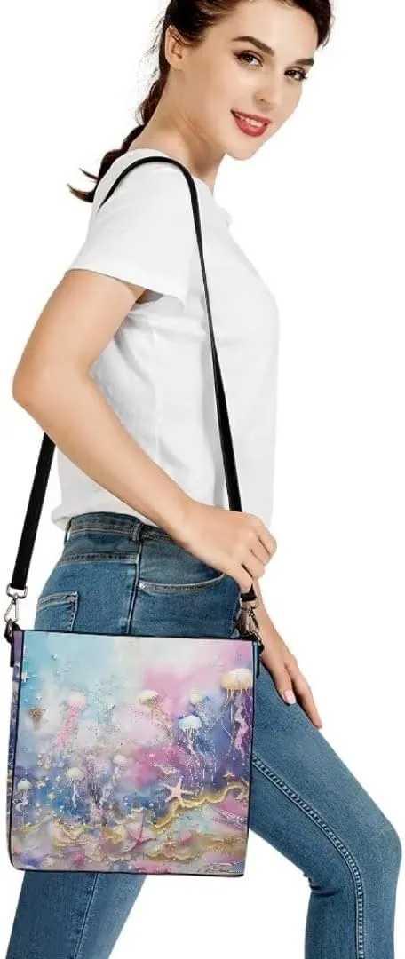 Leather Bucket Bags for Women Satchels Bucket Purse Large Tote Bags Commuting Crossbody Handbag Fashion Hobo Bags