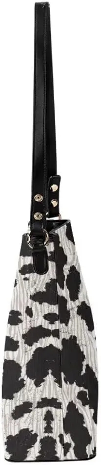 Leather Tote Bucket Bags for Women Trendy Satchels Work Travel Bag Cross Body Bag Purses with Adjustable Strap