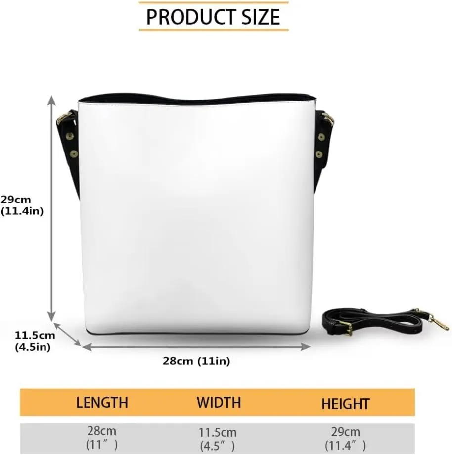 Leather Tote Bucket Bags for Women Trendy Satchels Work Travel Bag Cross Body Bag Purses with Adjustable Strap