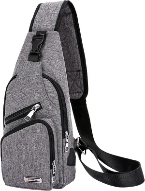Lightweight Small Crossbody Bag for Women Men Cross Body Shoulder Bags with Keyholder Waterproof Backpack(Grey)