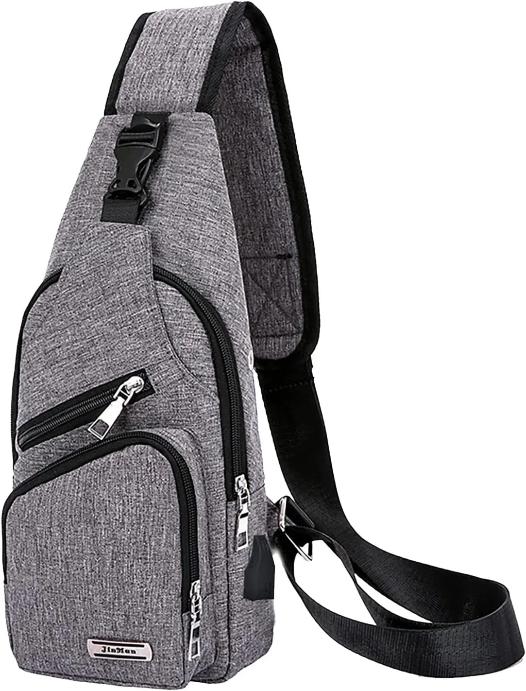 Lightweight Small Crossbody Bag for Women Men Cross Body Shoulder Bags with Keyholder Waterproof Backpack(Grey)