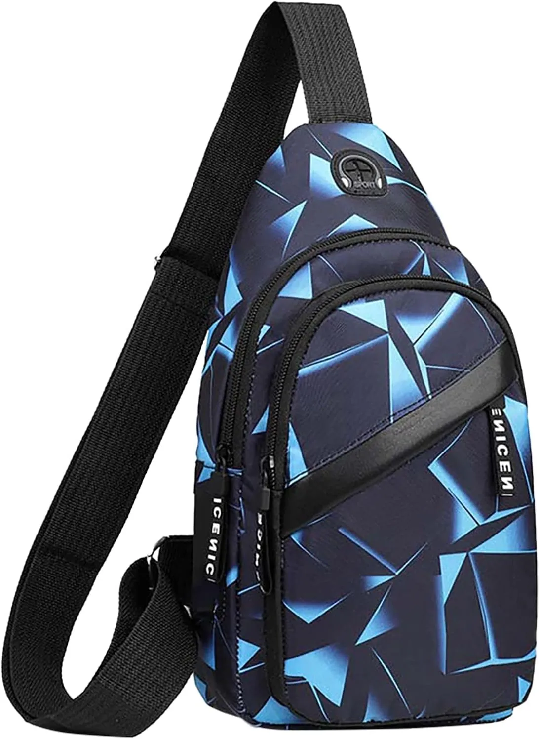 Lightweight Small Crossbody Bag for Women Men Crossbody Bags with Adjustable Guitar Strap 2025 Large Handbags(Blue)