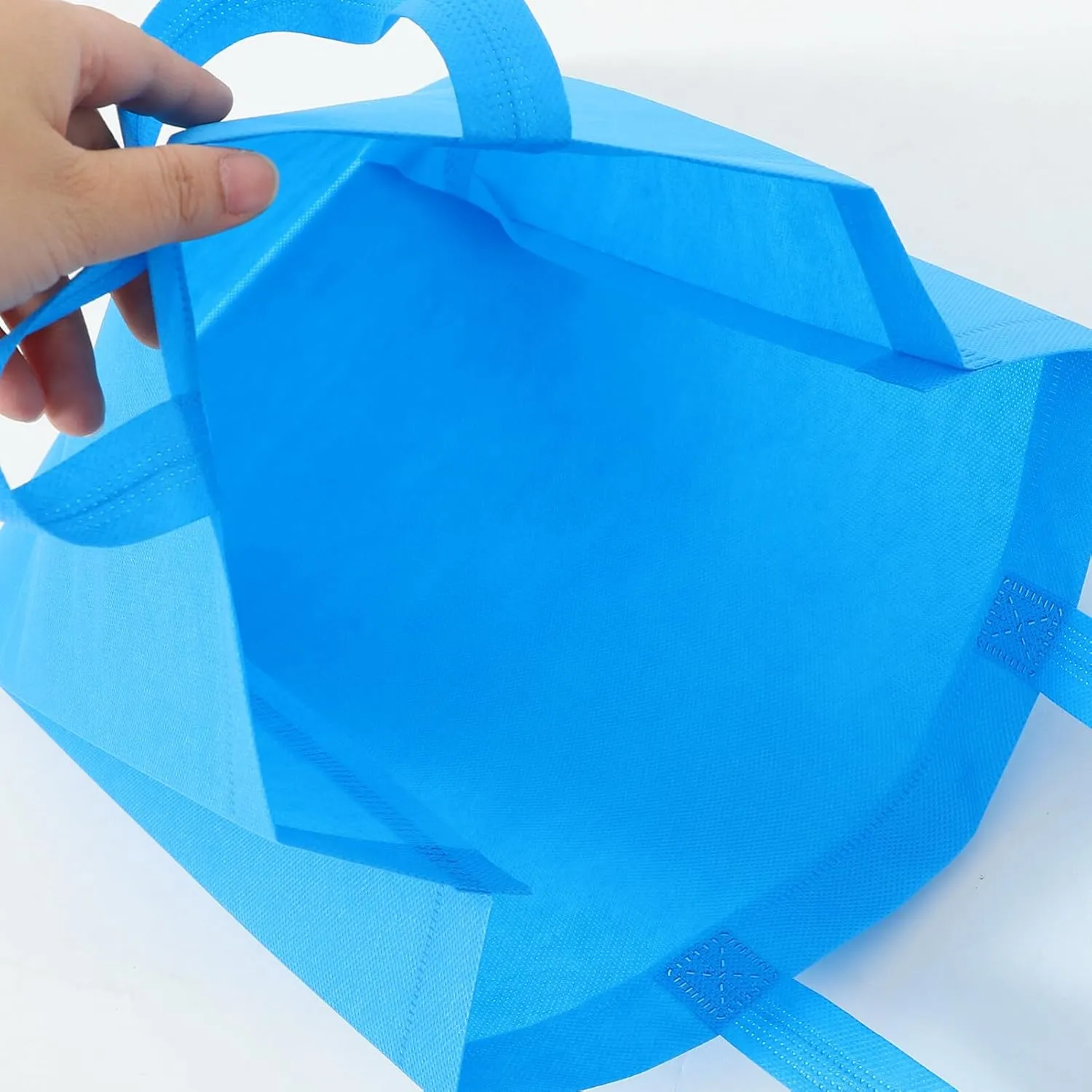 Luxshiny Blank Non Woven Tote Bags 30pcs Reusable Gift Bags with Handles Large Shopping Bags Foldable Grocery Bags