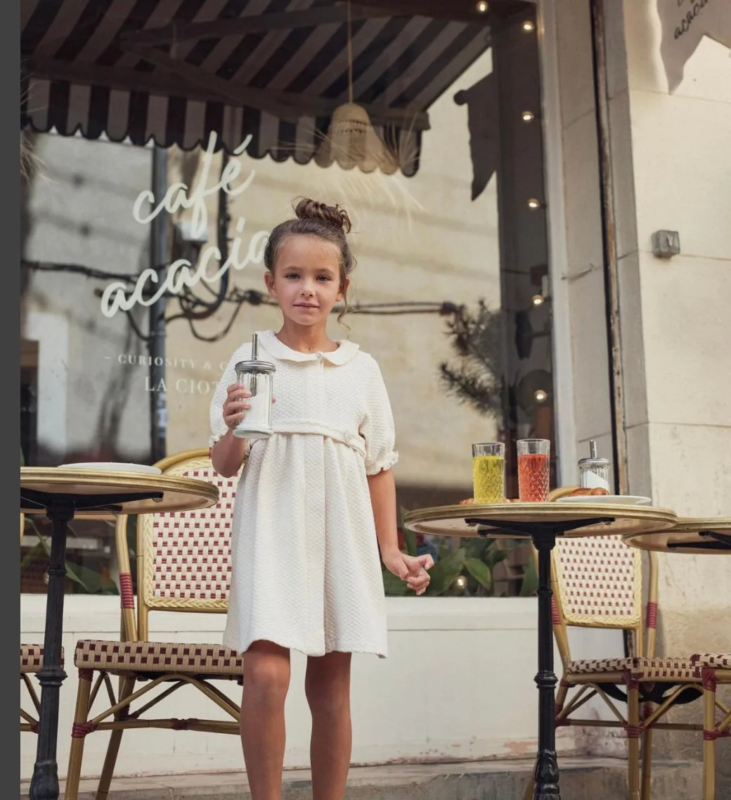 MARSOU~Saltarelle ecru knit dress