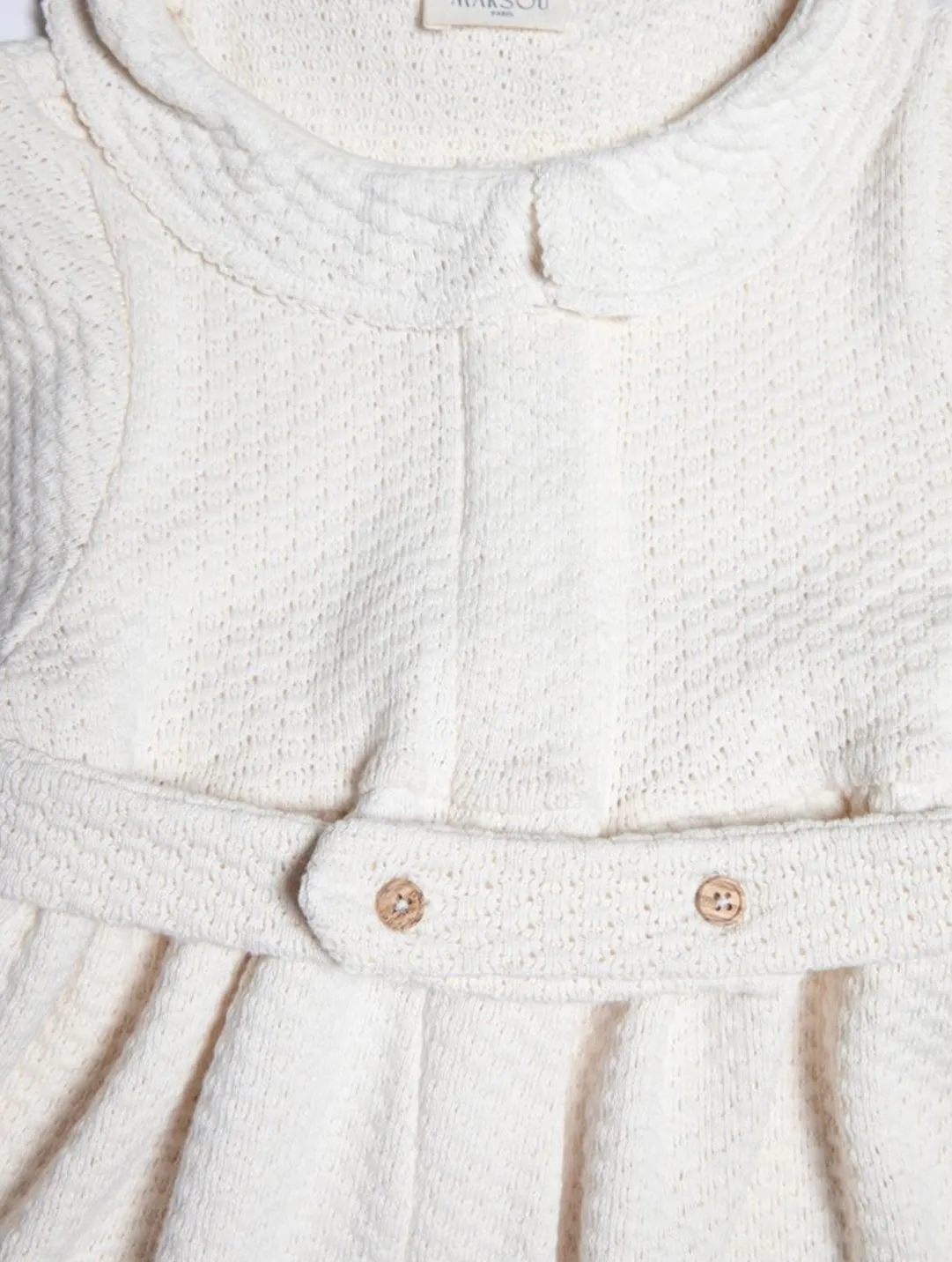 MARSOU~Saltarelle ecru knit dress