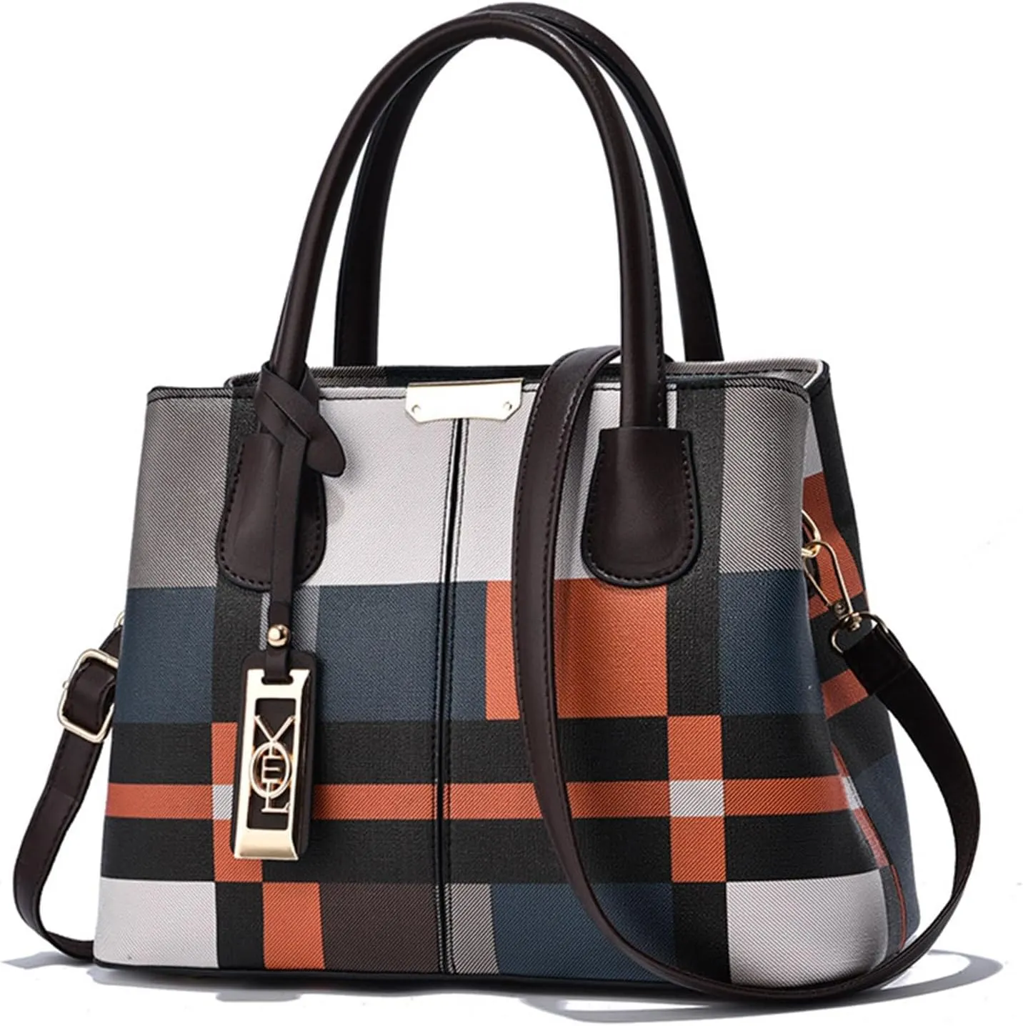 Messenger Tote Bag for Women Shoulder Hobo Bags Top Handle Satchel Purses Purse and Wallet Set for Women(Coffee)