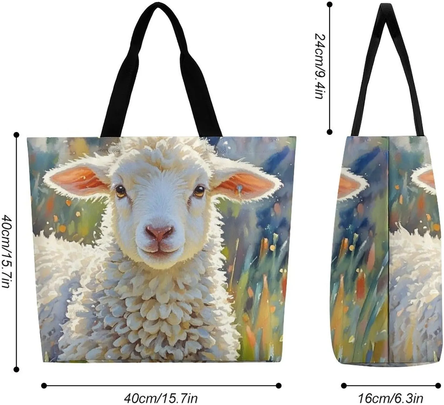 Mother Bear And Cubs Beach Bag Reusable Tote Bag Foldable Grocery Bags Women Shopping Bags for Daily Essentials