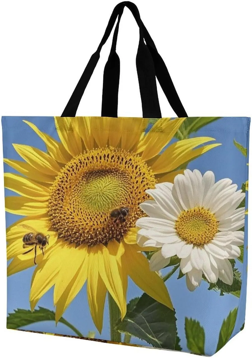 Mother Bear And Cubs Beach Bag Reusable Tote Bag Foldable Grocery Bags Women Shopping Bags for Daily Essentials