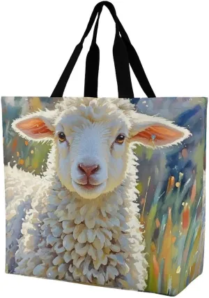 Mother Bear And Cubs Beach Bag Reusable Tote Bag Foldable Grocery Bags Women Shopping Bags for Daily Essentials
