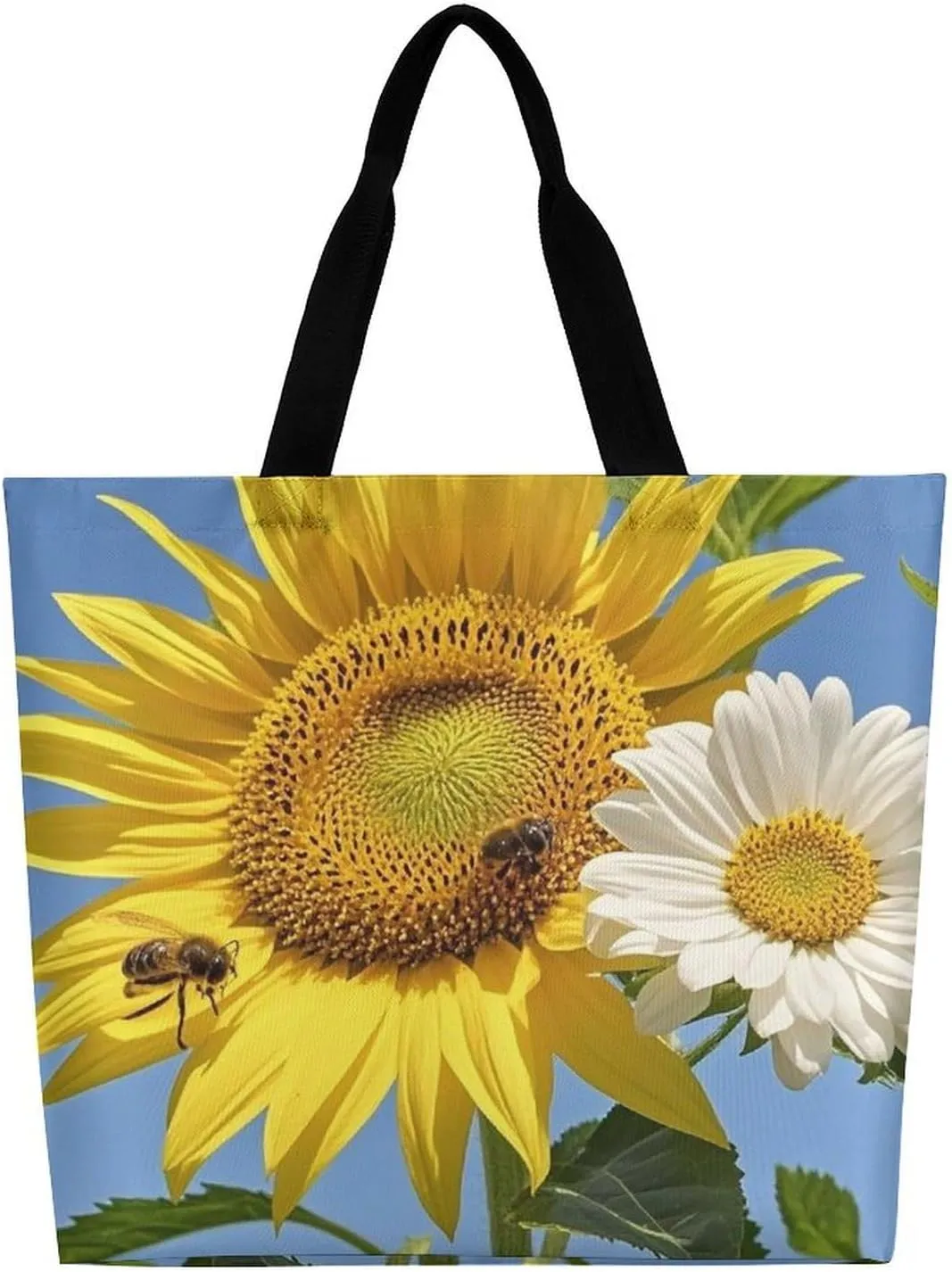 Mother Bear And Cubs Beach Bag Reusable Tote Bag Foldable Grocery Bags Women Shopping Bags for Daily Essentials