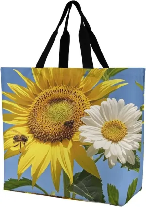 Mother Bear And Cubs Beach Bag Reusable Tote Bag Foldable Grocery Bags Women Shopping Bags for Daily Essentials