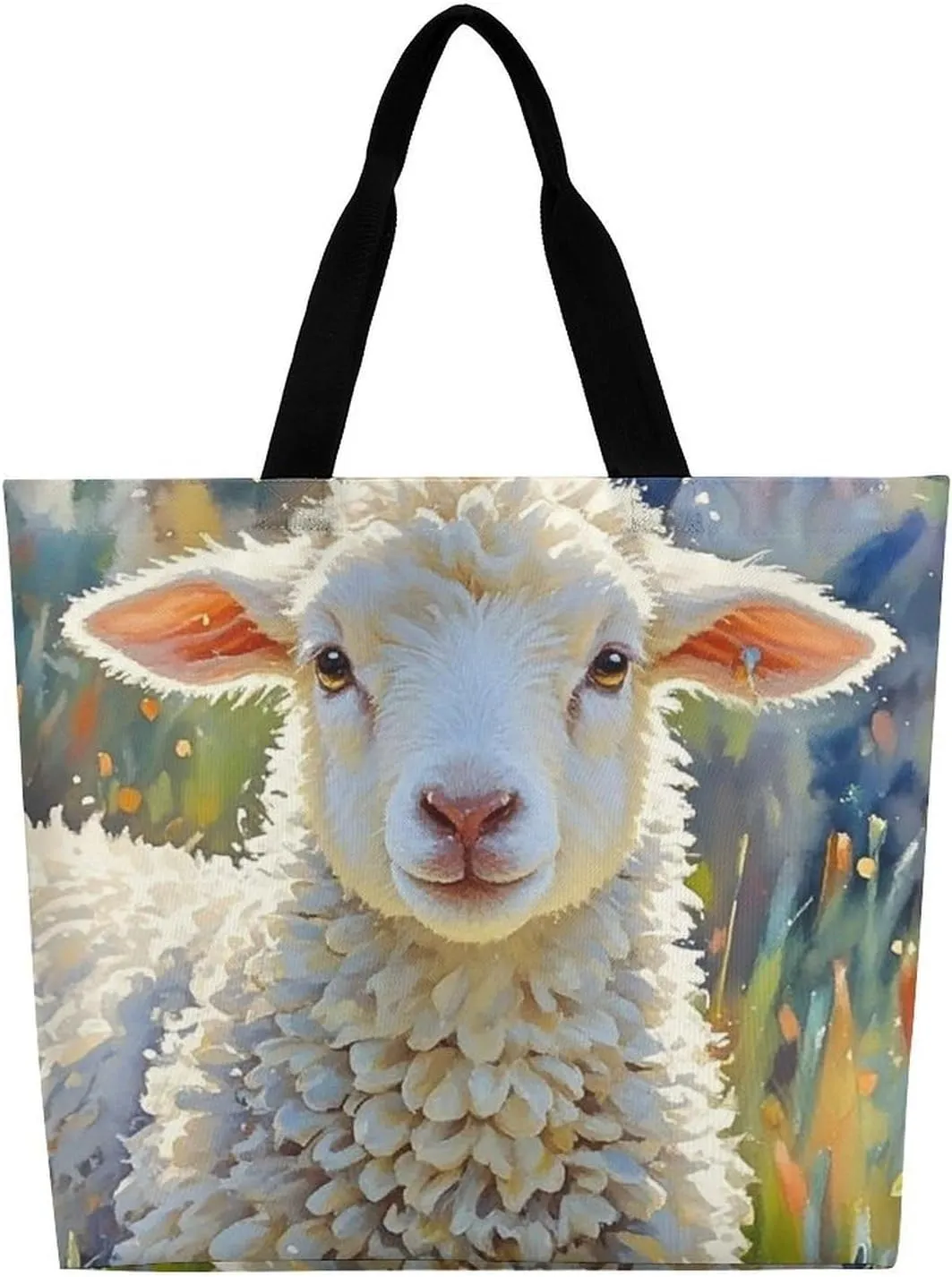 Mother Bear And Cubs Beach Bag Reusable Tote Bag Foldable Grocery Bags Women Shopping Bags for Daily Essentials