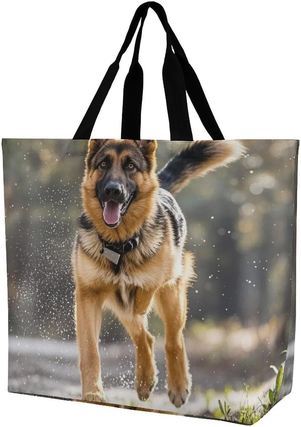 Mother Bear And Cubs Beach Bag Reusable Tote Bag Foldable Grocery Bags Women Shopping Bags for Daily Essentials