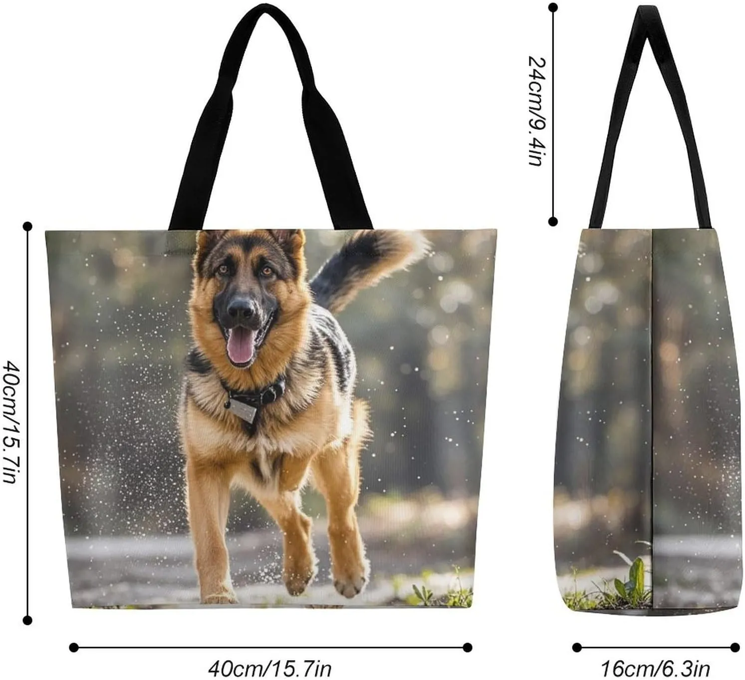 Mother Bear And Cubs Beach Bag Reusable Tote Bag Foldable Grocery Bags Women Shopping Bags for Daily Essentials