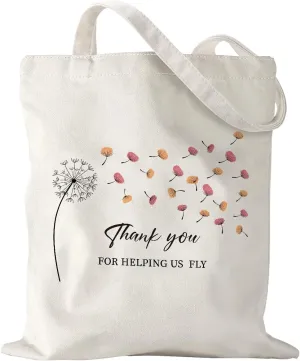 Mother's Day Mom Gifts for Mom Appreciation Thank You Teacher Gifts Handprint Diy Kit Canvas Tote Bags