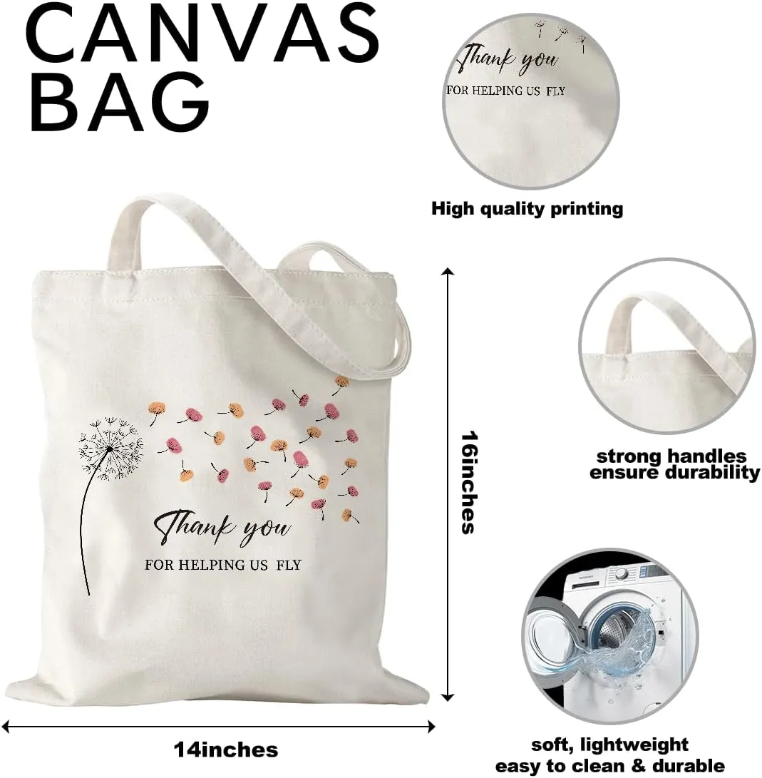 Mother's Day Mom Gifts for Mom Appreciation Thank You Teacher Gifts Handprint Diy Kit Canvas Tote Bags