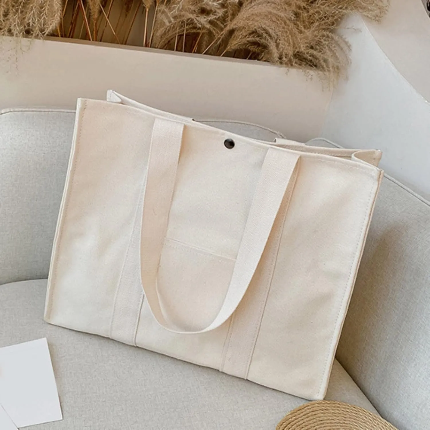 Multi Pocket Shoulder Bags for Woman Fashion Versatile Satchel Purses with Multi Zipper Pocket Fashion Beach Bag