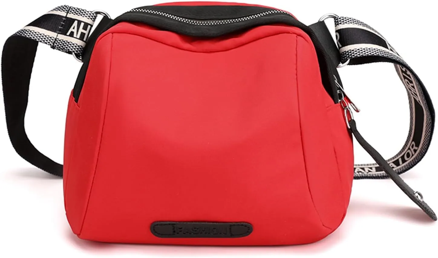 New Fashionable Casual Shoulder Bag Lightweight Nylon Fabric Women Crossbody Bag Mens Messenger Tote (RD1, One Size)