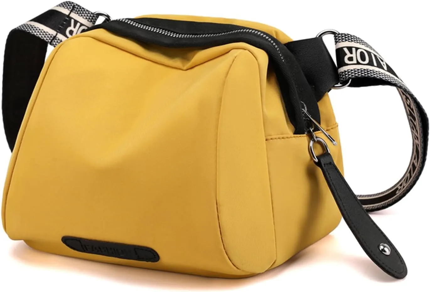 New Fashionable Casual Shoulder Bag Lightweight Nylon Fabric Women Crossbody Bag Mens Messenger Tote (Yellow, One Size)