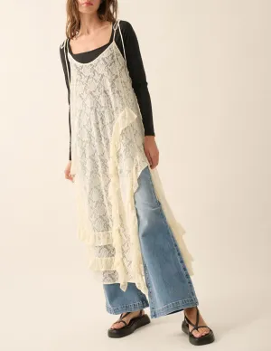 Olivia Sheer Ruffled Lace Dress