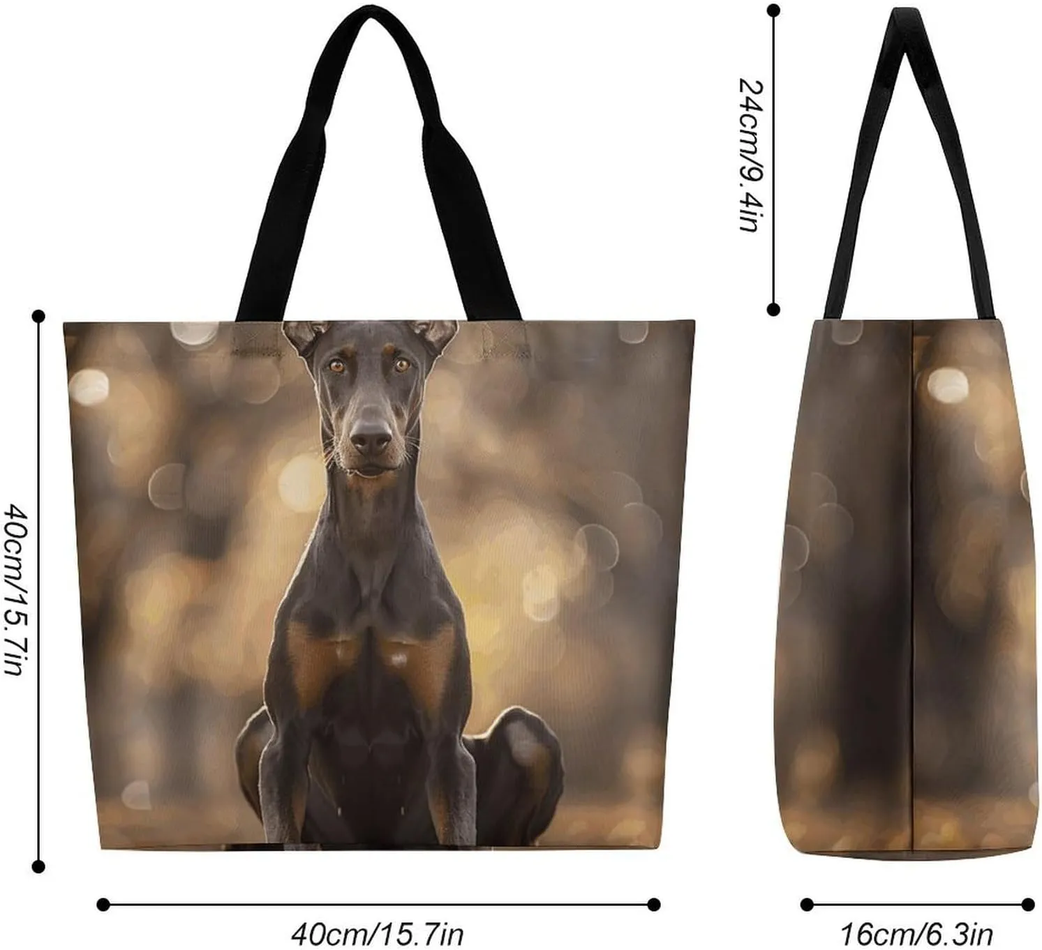 Owl And Flower Beach Bag Reusable Tote Bag Foldable Grocery Bags Women Shopping Bags for Daily Essentials