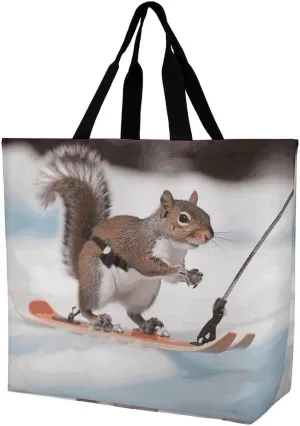 Owl And Flower Beach Bag Reusable Tote Bag Foldable Grocery Bags Women Shopping Bags for Daily Essentials