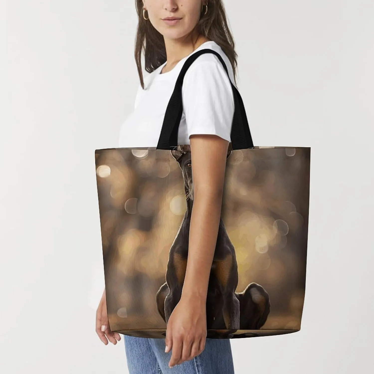 Owl And Flower Beach Bag Reusable Tote Bag Foldable Grocery Bags Women Shopping Bags for Daily Essentials