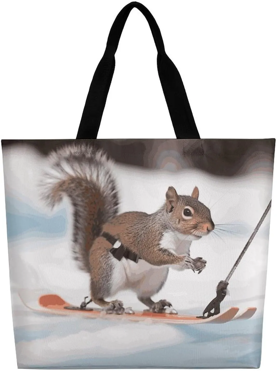 Owl And Flower Beach Bag Reusable Tote Bag Foldable Grocery Bags Women Shopping Bags for Daily Essentials