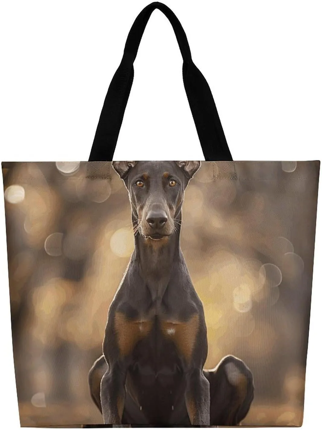 Owl And Flower Beach Bag Reusable Tote Bag Foldable Grocery Bags Women Shopping Bags for Daily Essentials