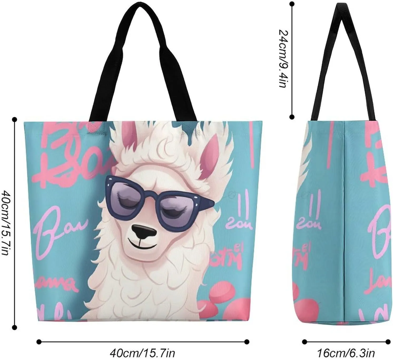 Painting Flower Pigs Beach Bag Reusable Tote Bag Foldable Grocery Bags Women Shopping Bags for Daily Essentials