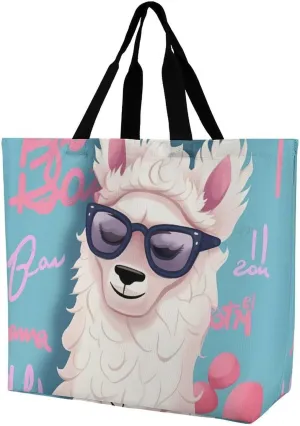 Painting Flower Pigs Beach Bag Reusable Tote Bag Foldable Grocery Bags Women Shopping Bags for Daily Essentials