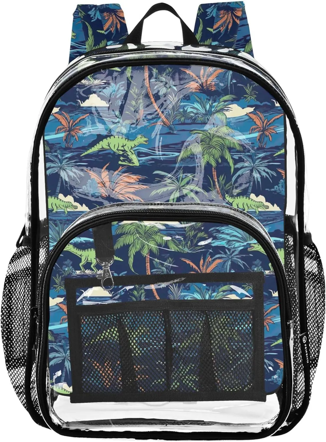 Palm Trees Dinosaurs Backpack School, Clear Plastic Bag, Clear Bags, Kids Backpack Boys